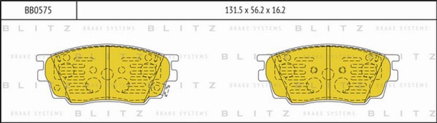 Blitz BB0575 - Kit pastiglie freno, Freno a disco autozon.pro