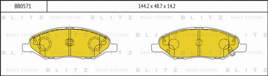 Blitz BB0571 - Kit pastiglie freno, Freno a disco autozon.pro