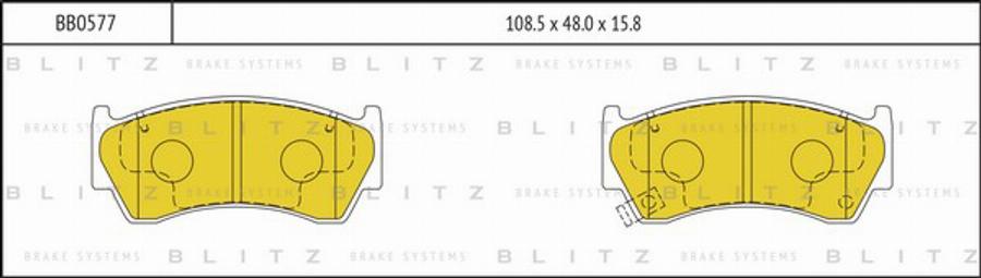 Blitz BB0577 - Kit pastiglie freno, Freno a disco autozon.pro