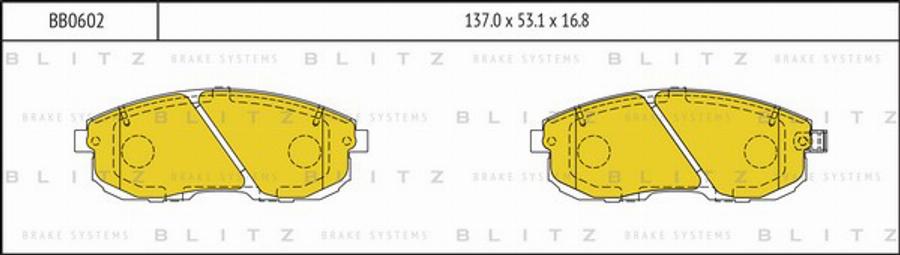 Blitz BB0602 - Kit pastiglie freno, Freno a disco autozon.pro