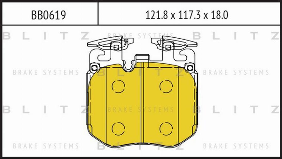 Blitz BB0619 - Kit pastiglie freno, Freno a disco autozon.pro