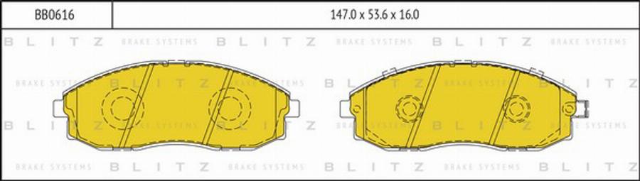 Blitz BB0616 - Kit pastiglie freno, Freno a disco autozon.pro