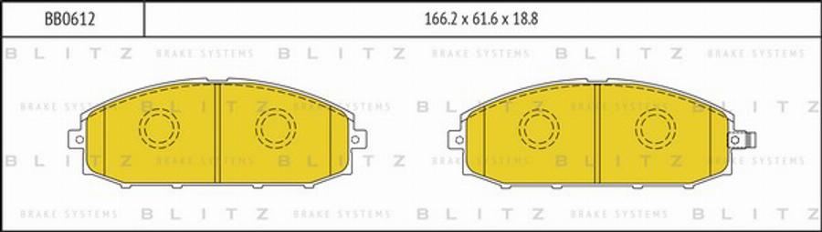 Blitz BB0612 - Kit pastiglie freno, Freno a disco autozon.pro