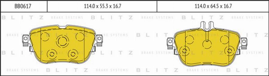 Blitz BB0617 - Kit pastiglie freno, Freno a disco autozon.pro