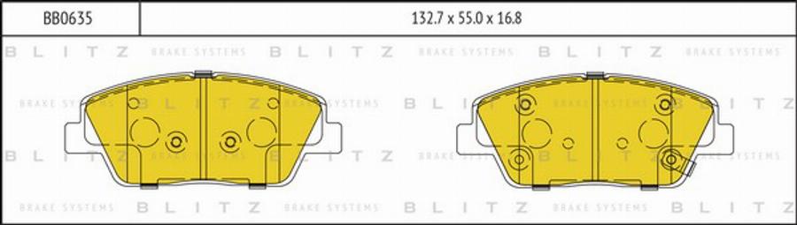 Blitz BB0635 - Kit pastiglie freno, Freno a disco autozon.pro