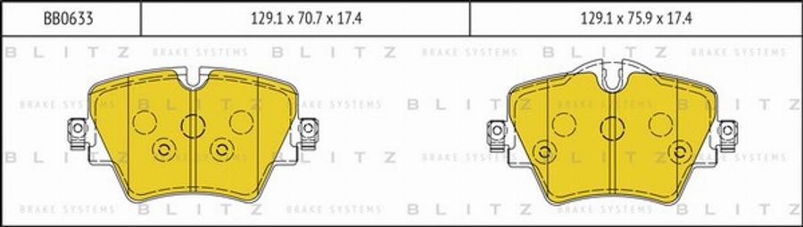 Blitz BB0633 - Kit pastiglie freno, Freno a disco autozon.pro