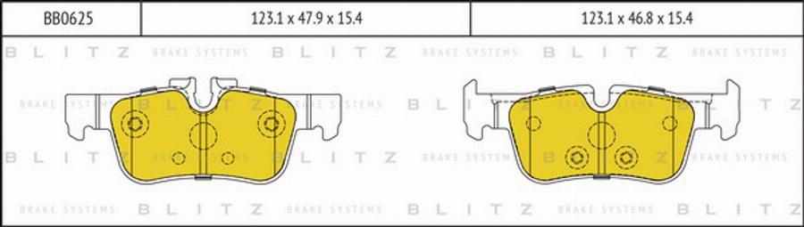 Blitz BB0625 - Kit pastiglie freno, Freno a disco autozon.pro