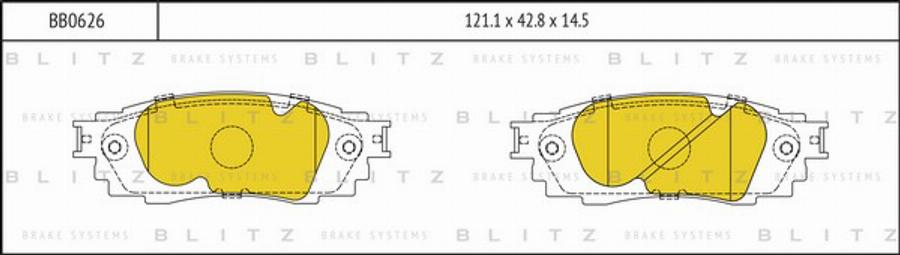 Blitz BB0626 - Kit pastiglie freno, Freno a disco autozon.pro