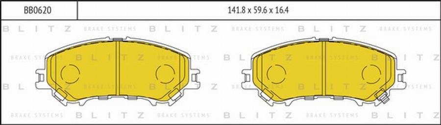 Blitz BB0620 - Kit pastiglie freno, Freno a disco autozon.pro