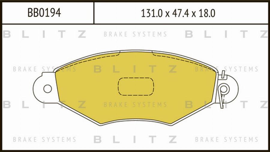 Blitz BB0194 - Kit pastiglie freno, Freno a disco autozon.pro