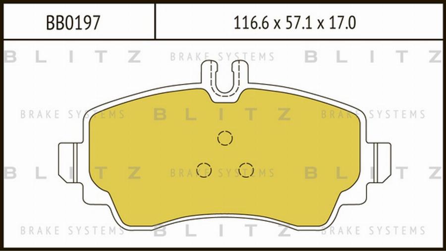 Blitz BB0197 - Kit pastiglie freno, Freno a disco autozon.pro