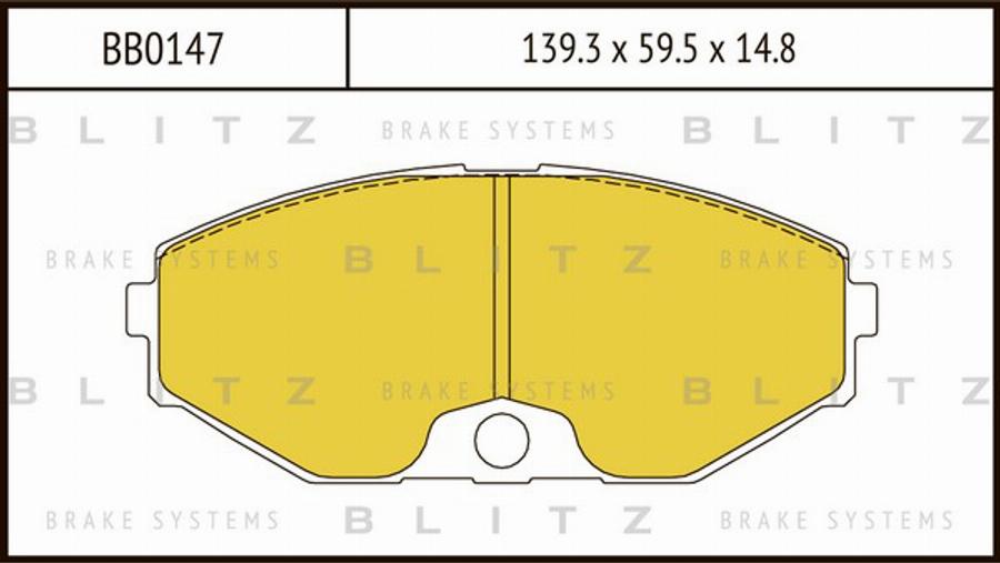 Blitz BB0147 - Kit pastiglie freno, Freno a disco autozon.pro