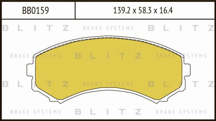 Blitz BB0159 - Kit pastiglie freno, Freno a disco autozon.pro