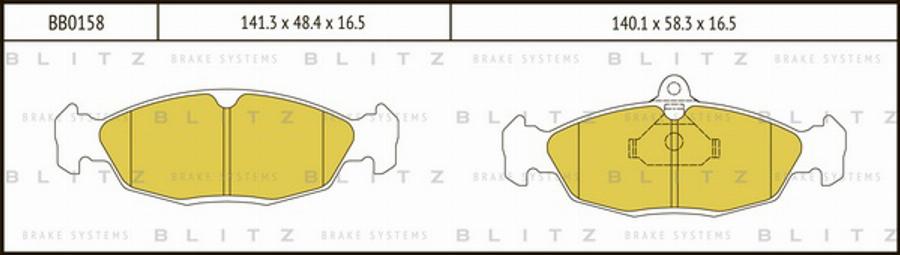 Blitz BB0158 - Kit pastiglie freno, Freno a disco autozon.pro