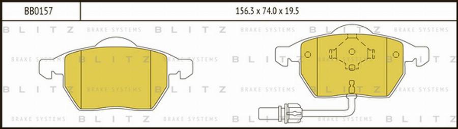 Blitz BB0157 - Kit pastiglie freno, Freno a disco autozon.pro