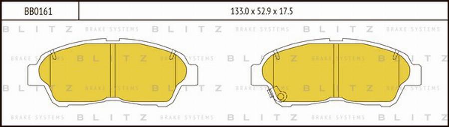 Blitz BB0161 - Kit pastiglie freno, Freno a disco autozon.pro