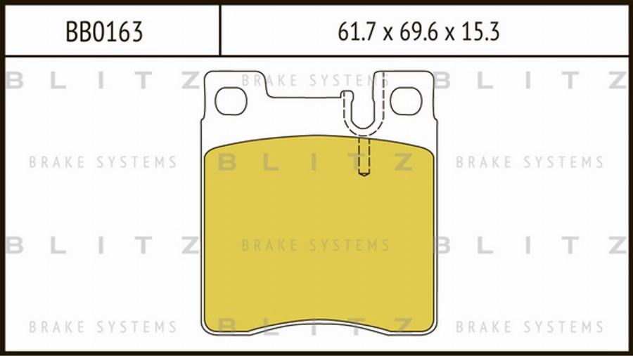 Blitz BB0163 - Kit pastiglie freno, Freno a disco autozon.pro