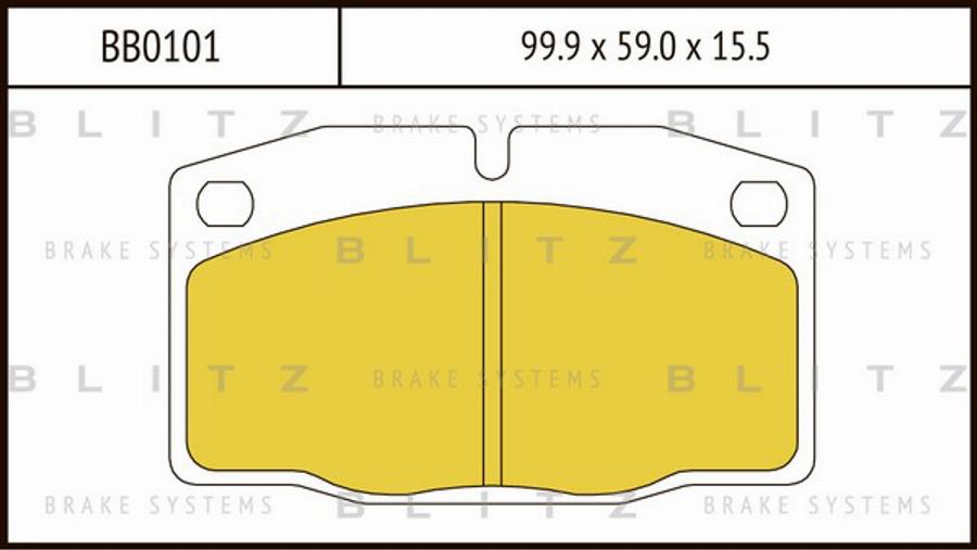 Blitz BB0101 - Kit pastiglie freno, Freno a disco autozon.pro