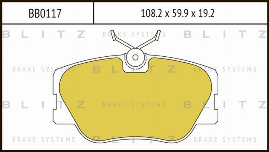 Blitz BB0117 - Kit pastiglie freno, Freno a disco autozon.pro