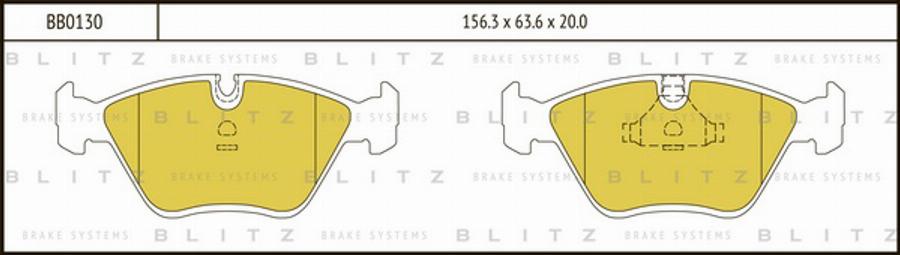 Blitz BB0130 - Kit pastiglie freno, Freno a disco autozon.pro