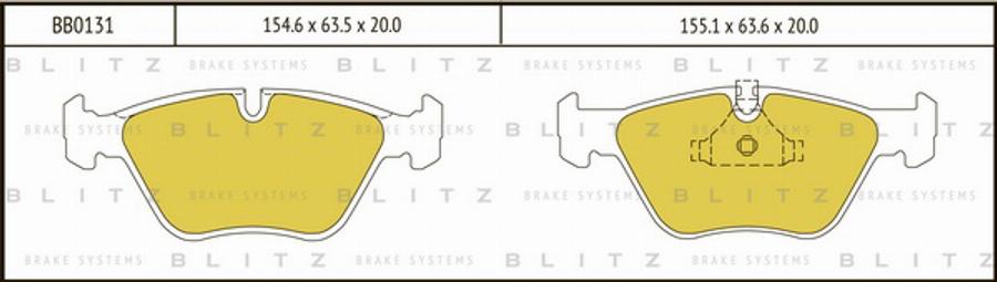 Blitz BB0131 - Kit pastiglie freno, Freno a disco autozon.pro