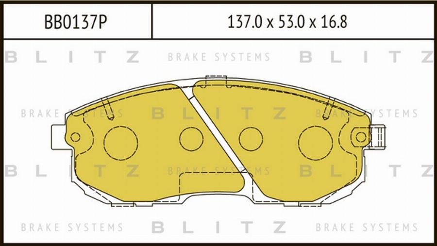 Blitz BB0137P - Kit pastiglie freno, Freno a disco autozon.pro