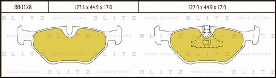 Blitz BB0128 - Kit pastiglie freno, Freno a disco autozon.pro