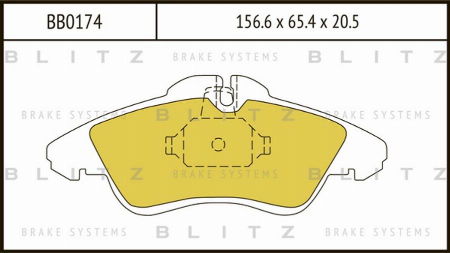 Blitz BB0174 - Kit pastiglie freno, Freno a disco autozon.pro