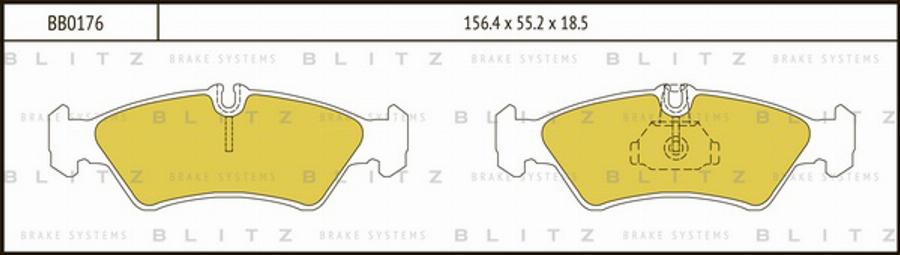 Blitz BB0176 - Kit pastiglie freno, Freno a disco autozon.pro