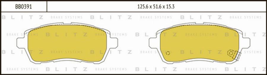 Blitz BB0391 - Kit pastiglie freno, Freno a disco autozon.pro