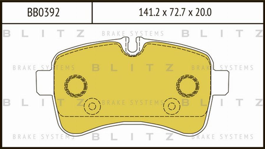 Blitz BB0392 - Kit pastiglie freno, Freno a disco autozon.pro