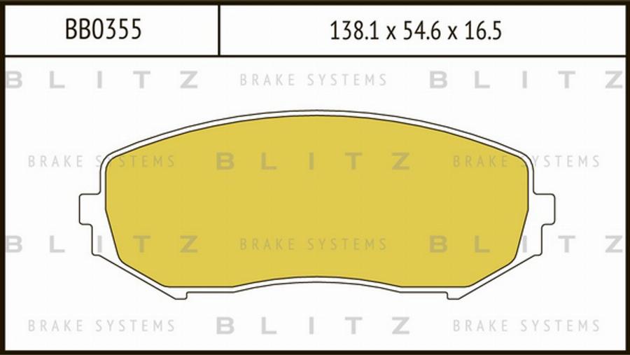 Blitz BB0355 - Kit pastiglie freno, Freno a disco autozon.pro