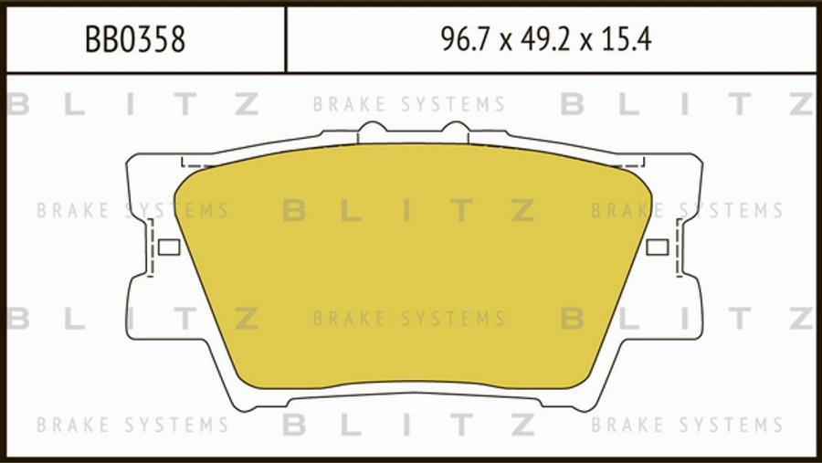 Blitz BB0358 - Kit pastiglie freno, Freno a disco autozon.pro