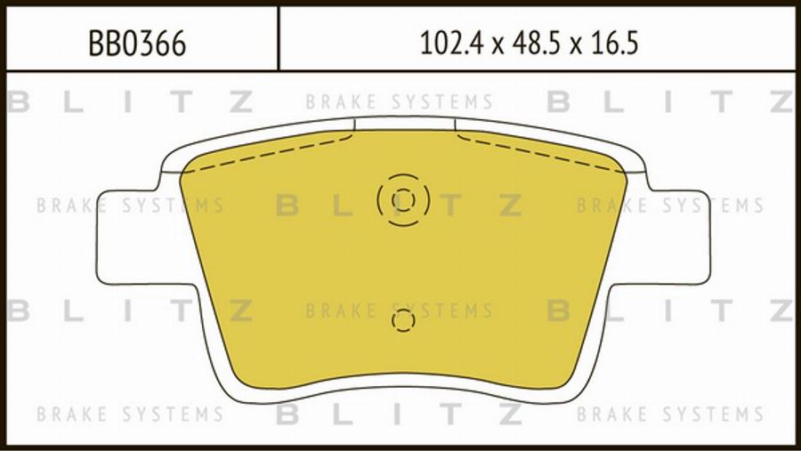 Blitz BB0366 - Kit pastiglie freno, Freno a disco autozon.pro