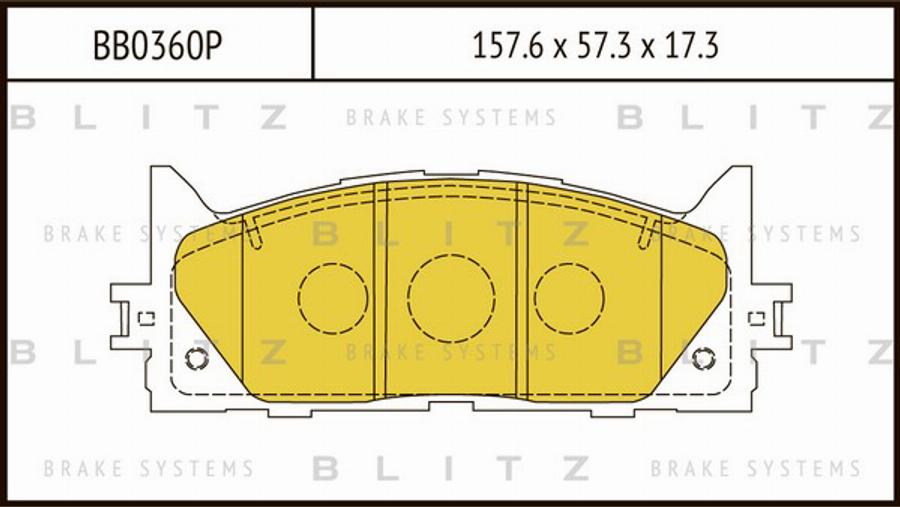 Blitz BB0360P - Kit pastiglie freno, Freno a disco autozon.pro