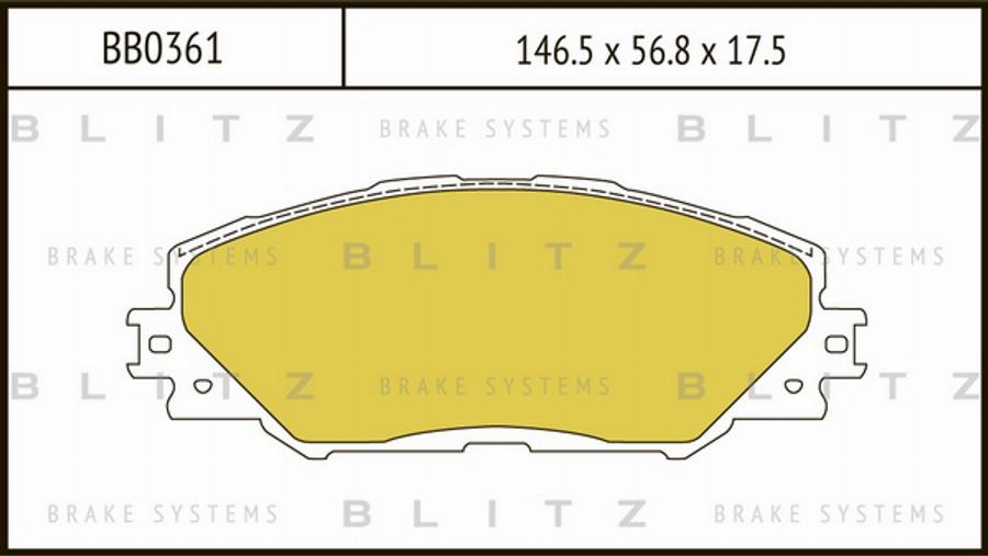 Blitz BB0361 - Kit pastiglie freno, Freno a disco autozon.pro