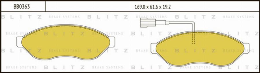 Blitz BB0363 - Kit pastiglie freno, Freno a disco autozon.pro