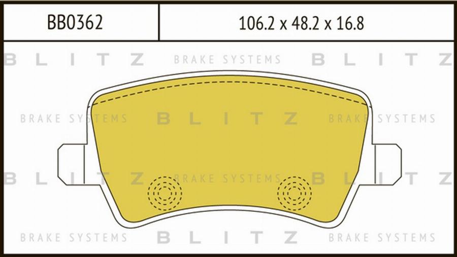 Blitz BB0362 - Kit pastiglie freno, Freno a disco autozon.pro