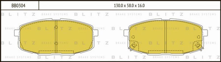 Blitz BB0304 - Kit pastiglie freno, Freno a disco autozon.pro