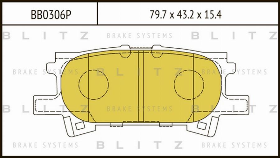 Blitz BB0306P - Kit pastiglie freno, Freno a disco autozon.pro