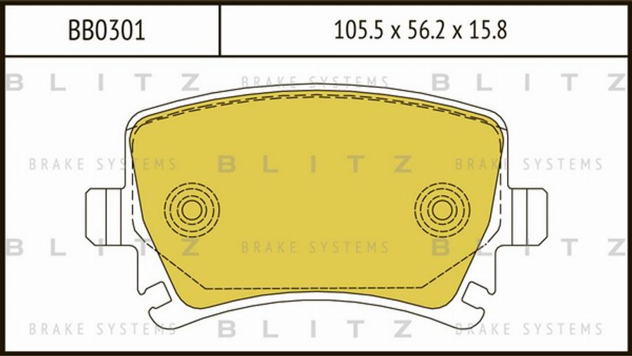 Blitz BB0301 - Kit pastiglie freno, Freno a disco autozon.pro