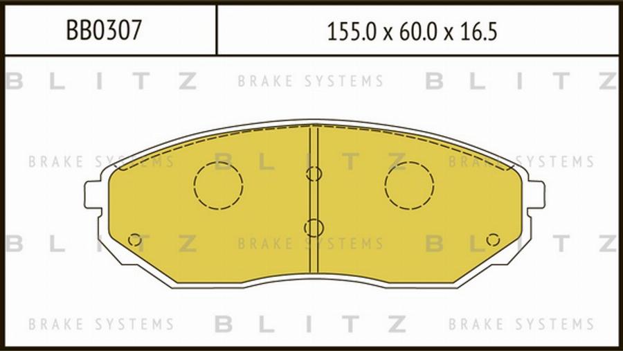 Blitz BB0307 - Kit pastiglie freno, Freno a disco autozon.pro