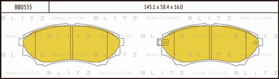 Blitz BB0335 - Kit pastiglie freno, Freno a disco autozon.pro