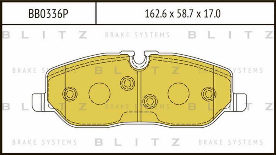 Blitz BB0336P - Kit pastiglie freno, Freno a disco autozon.pro