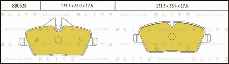 Blitz BB0328 - Kit pastiglie freno, Freno a disco autozon.pro