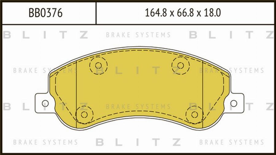 Blitz BB0376 - Kit pastiglie freno, Freno a disco autozon.pro