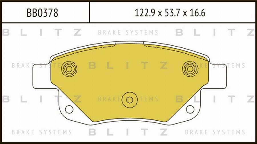 Blitz BB0378 - Kit pastiglie freno, Freno a disco autozon.pro