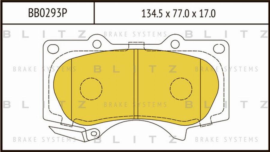 Blitz BB0293P - Kit pastiglie freno, Freno a disco autozon.pro