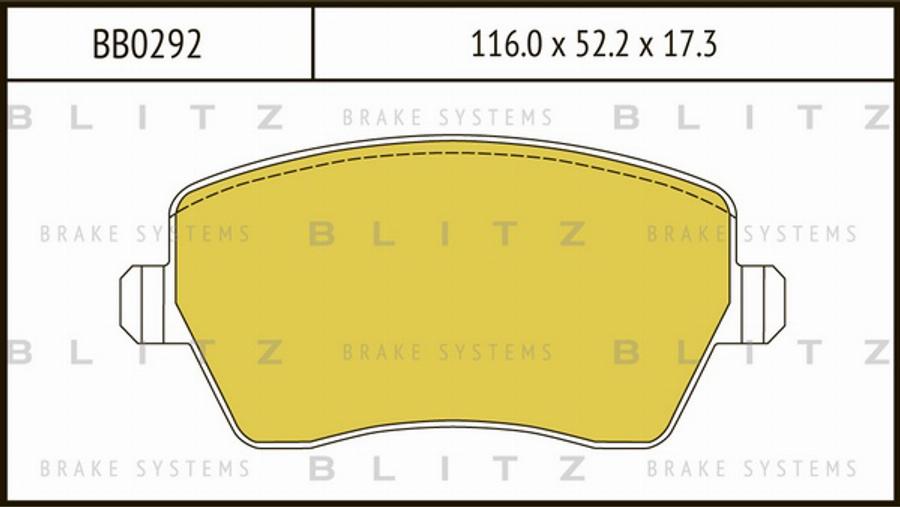 Blitz BB0292 - Kit pastiglie freno, Freno a disco autozon.pro