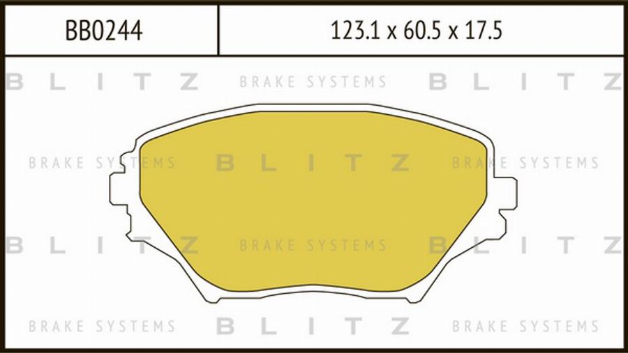 Blitz BB0244 - Kit pastiglie freno, Freno a disco autozon.pro